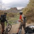 Mountainbikingspain staff en route to the next wilderness first aid scenario